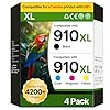 Paquete combinado de cartuchos de repuesto 910 XL para HP 910 910XL Work para HP OfficeJet Pro 8025E 8025 8028E 8028 8028 8028 8035E 8035 OfficeJet Jetjet 8015E 8015E 8022E (4-B/C/YA) M