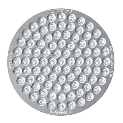 Normcore 53.3mm Puck Screen, 0.8mm Thickness, Lower Shower Screen, Reusable Metal Filter for Breville Sage 54mm Portafilter Basket, 316 Stainless Steel