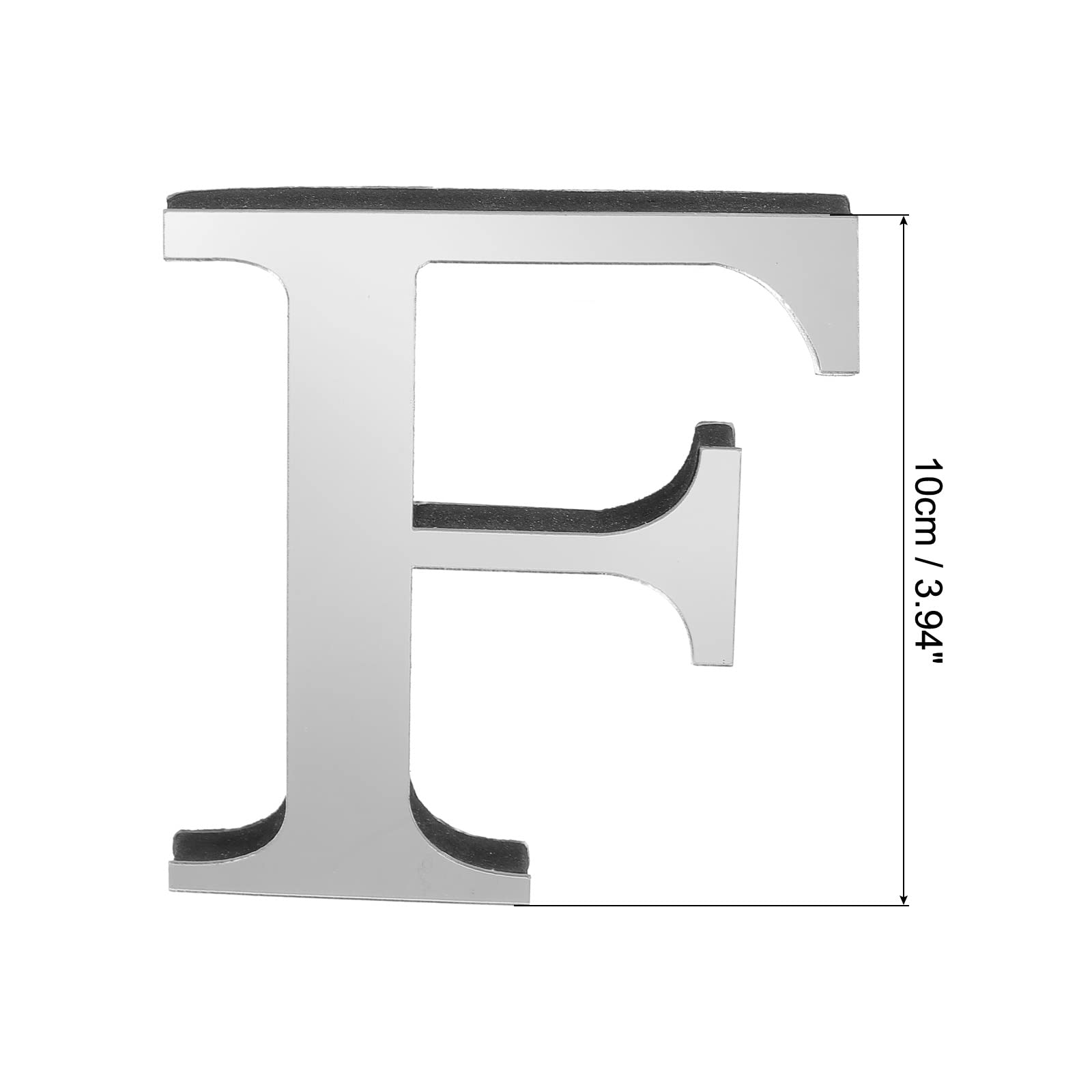 PATIKIL 3D Acrilico Alfabeto Specchio Muro Adesivi Lettera A Autoadesivo Casa Decor Lettera Segno Arte Adesivo Decal per Fai-da-Te Casa Decorazione Luce Oro