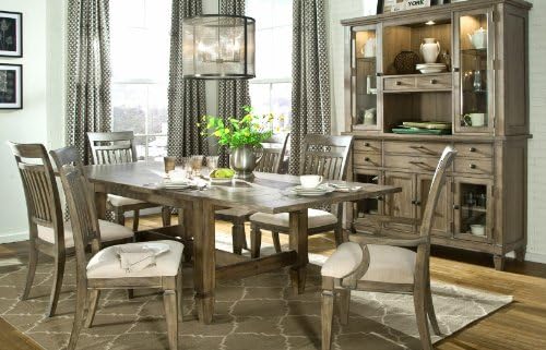 Legacy Classic Brownstone Village Casual Dining Room Set with 2 x Dining Table and 2 x Chair
