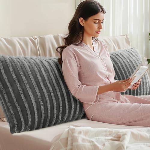Image of BEDELITE Body Pillow Cover with Zipper, Boho-Gray, 20x54 Inch, 1 Pack
