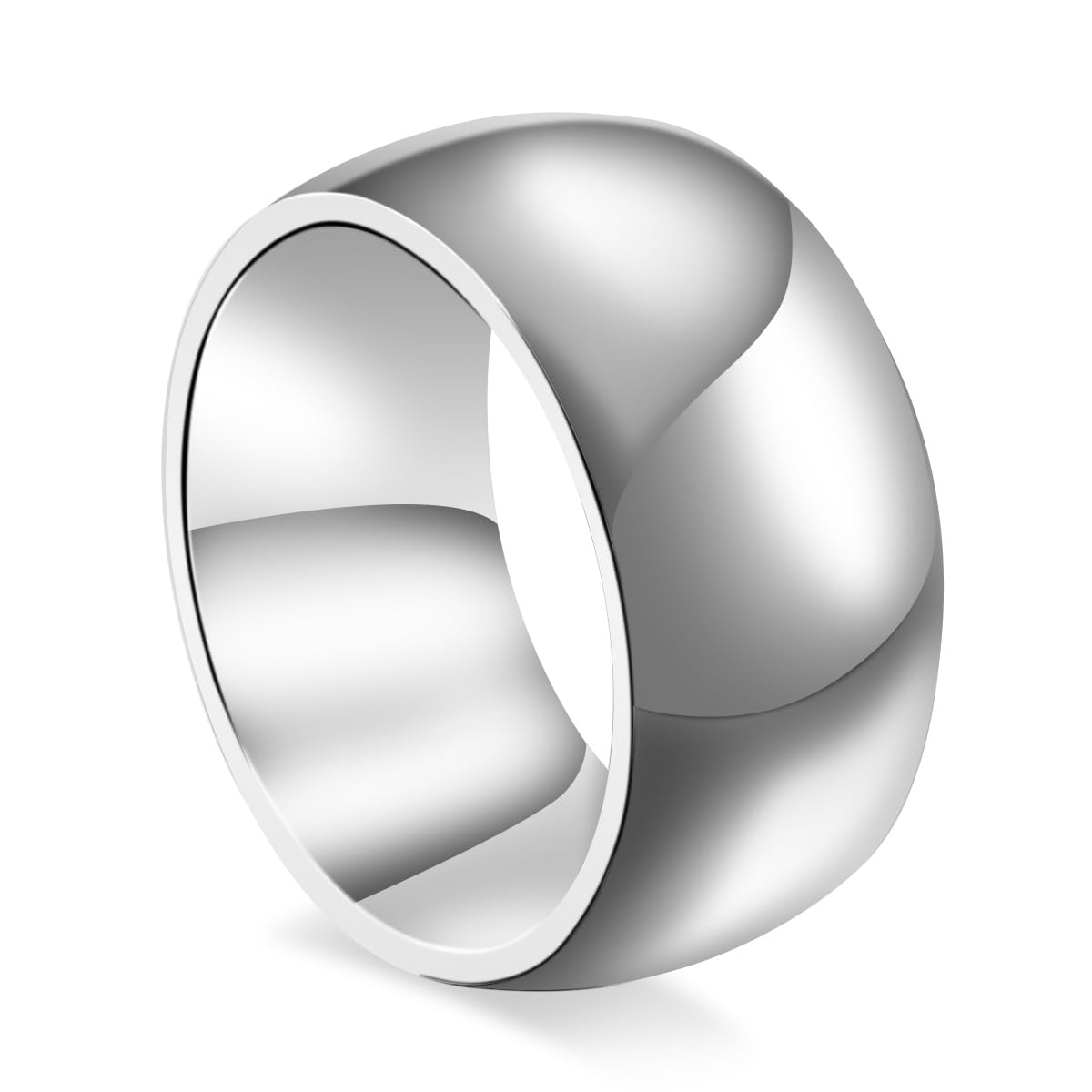 2 MM 4 MM Stainless Steel Ring Jewel Roman Numerals Stackable High Polish Plain Dome Tarnish Resistant Comfort Fit Ring Wedding Band Size 3-15