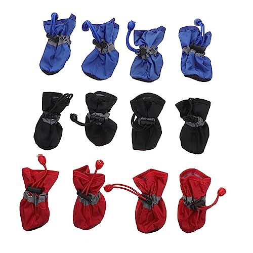 GALPADA 3 Sets Pet Rain Shoes Non Slip Dog Boots Thickened Dog Footwear for Outdoor Use Comfortable Durable Rain Gear