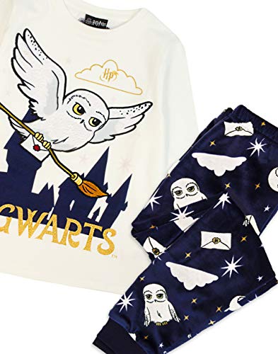 Harry Potter Pajamas Girls Hedwig Long Sleeve T-Shirt & Fleece Trousers PJ Set4