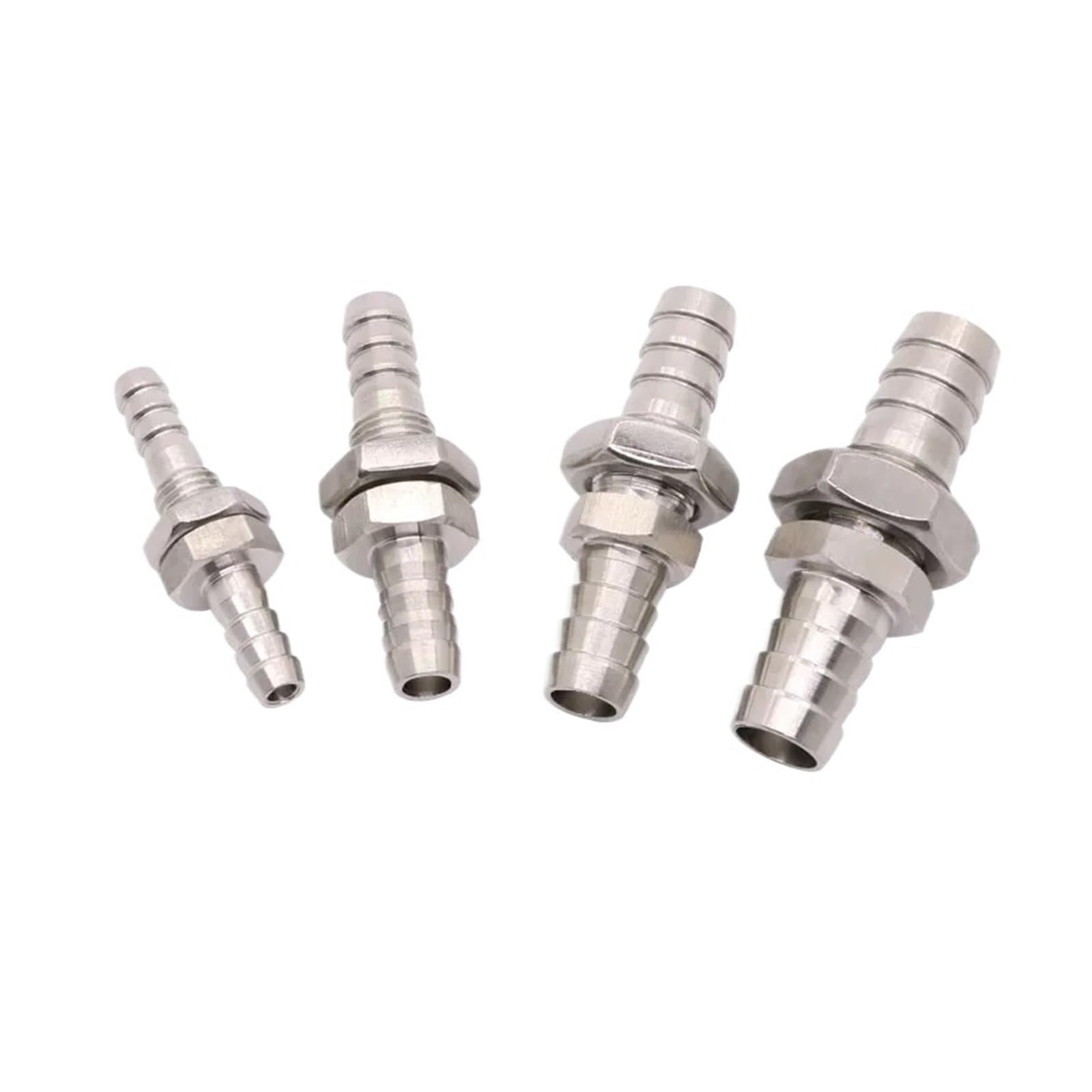 2,5 3 4 6 8 10 12 13 14 16 19 20 25 32mm espiga for manguera igual reducción 304 conector de montaje de tubería de cola de manguera de mamparo de acero inoxidable(1/4" OD x 1/4" OD x 1/8" Male NPT)