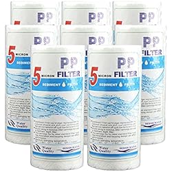Filtro Para Purificar Agua Potable Doméstica LZH FILTER Filtro Repuesto para Purificador Agua, Filtro Algodón PP 5 Pulgadas, Dispensador Agua Universal 5 Pulgadas para Uso Doméstico, Purificado Agua (8 Piezas)