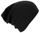 Fashionable styling Beechfield Unisex B461. BLK Slouch Beanie, Schwarz, One Size