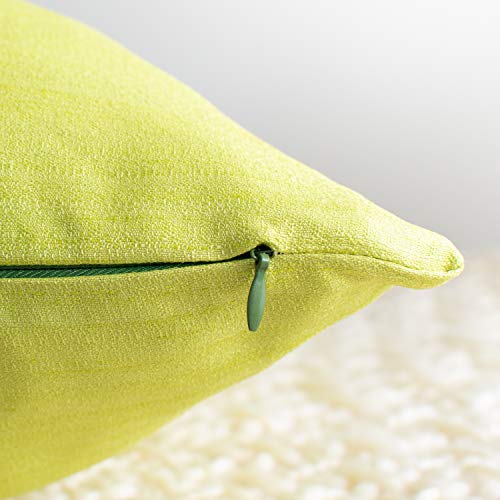Image of The White Petals Apple Green Pillow Cases - Luxurious, Elegant & Decorative (20x20 inch, Pack of 2)