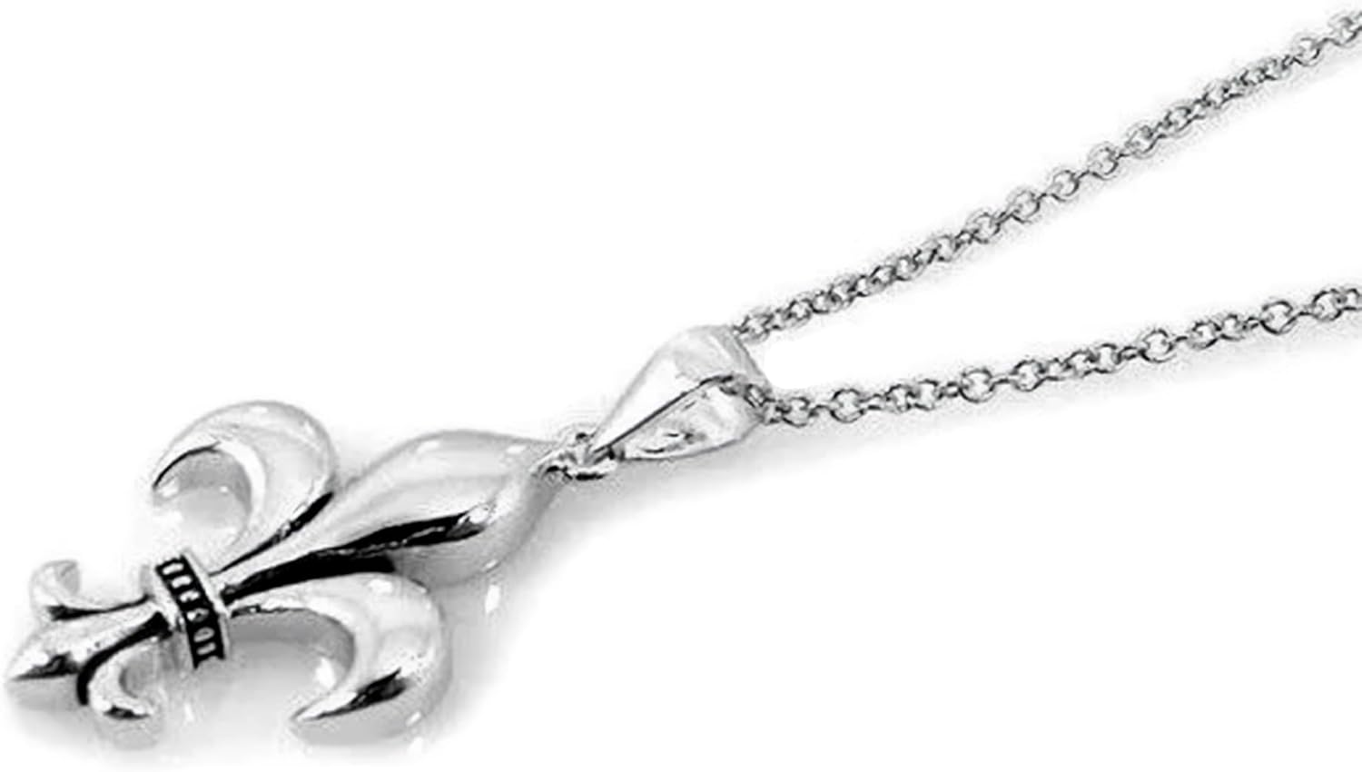 Charm America Silver Fleur De Lis Necklace - 925 Sterling Silver- Silver Adjustable Necklace 16"-18" - Greats Gifts for Men and Women - Image 6