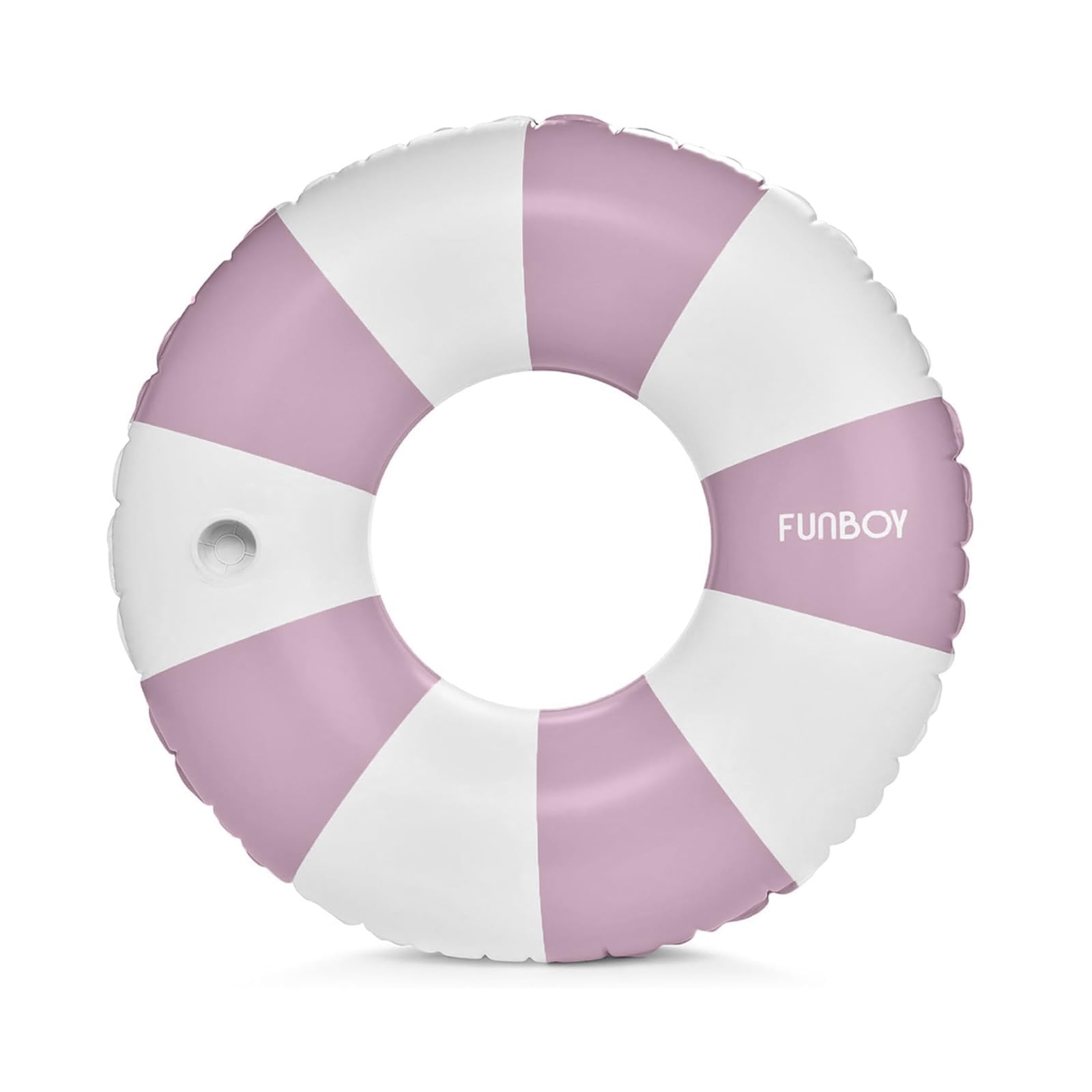 FUNBOY Giant Vintage Purple Stripe Inflatable Tube Pool Float with Cup Holder 48" Large Pool Float for Adults Inner Tube Swimming Pool Toys Swim Rings |Pool Lounger for Pool Party & Summer