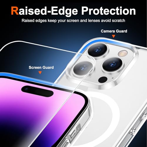 Image of Thermoplastic Polyurethane For iPhone 14 Pro Max Case Clear,[Compatible With Magsafe][Anti-Yellowing][Military-Grade Protection] Shockproof Slim Case Phone Case
