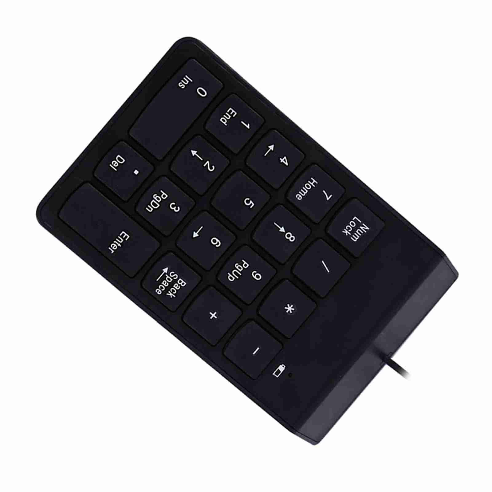 Generic Klawiatura Numeryczna Mini USB 18 Klawiszy Odporny na Zalanie do Laptopa Komputer Stacjonarny Pro Materiał ABS Czarny 1 szt.