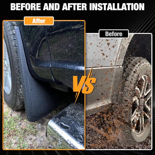 Image of XUKEY 4PCS Mud Flaps Splash Guard for Ford F150 2025 2024 2023 2022 2021 Mudguards Mudflaps Fender Tire Protector Rear Front Car Accessories Replacement