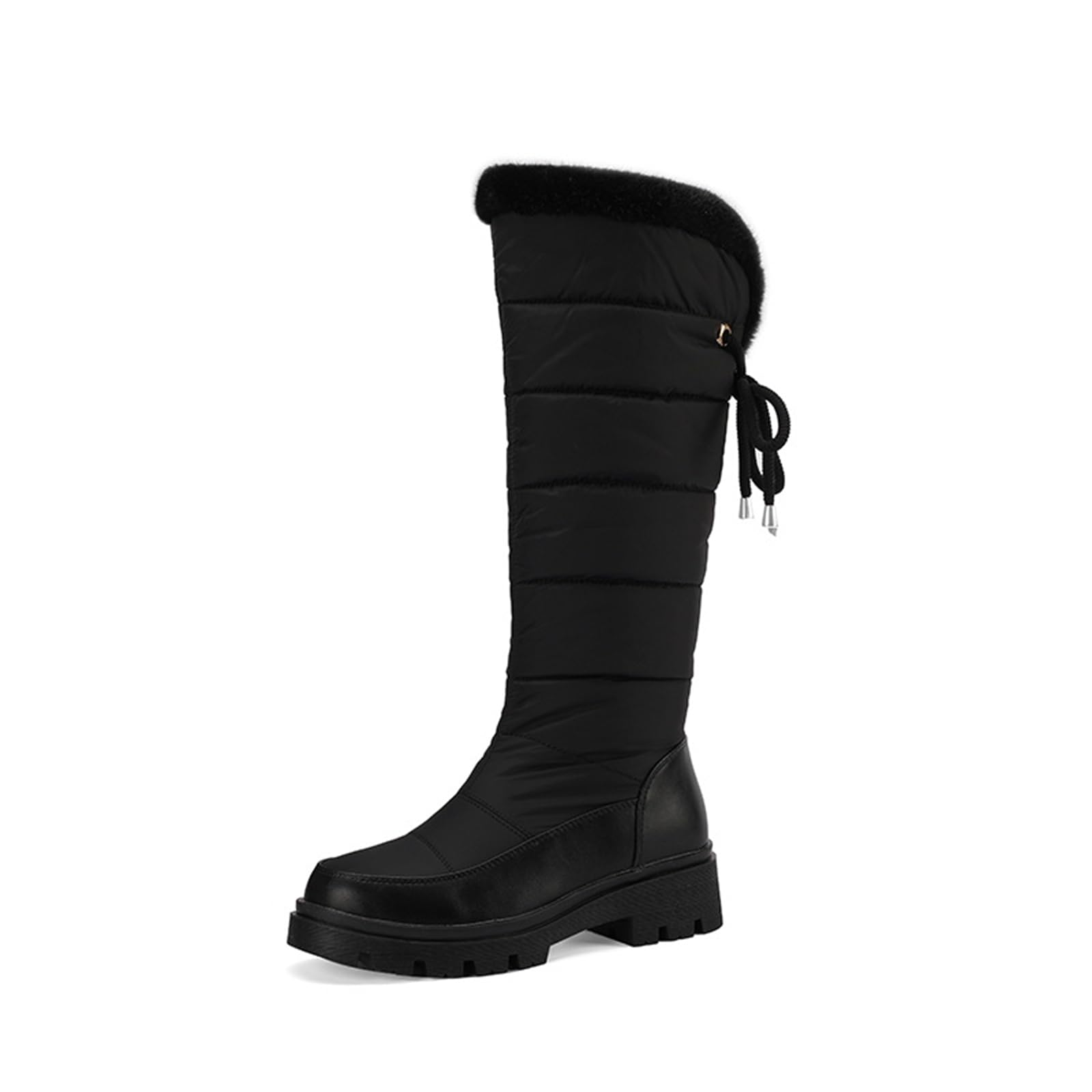 Womens Boots Warm And Waterproof Lace-Up Slip-On Snow Boots Comfortable And Lightweight Casual Over-The-Knee Boots Suitable For Snow