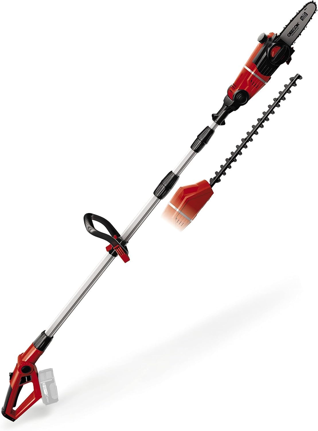 Einhell Power X-Change 18V Cordless Multifunctional Garden Tool - 2-in-1 Long Reach Hedge Trimmer And Mini Chainsaw / Pruning Saw - GE-HC 18 Li T Solo Pole Hedge Trimmer (Battery Not Included)