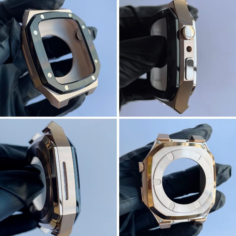 Kit modification en acier inoxydable Apple Watch 45mm, bracelet luxe - 5