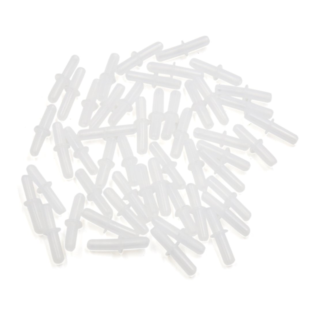 uxcell 50pcs Clear Palstic Straight Airline Tubing Connector for Aquarium Tank