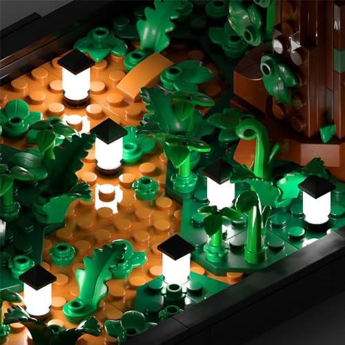 14 1x1 Punkt Baustein LED DIY Garten Rasenleuchten, Stadt Straßenbeleuchtung (USB betrieben), kompatibel mit Mainstream Baustein Marken