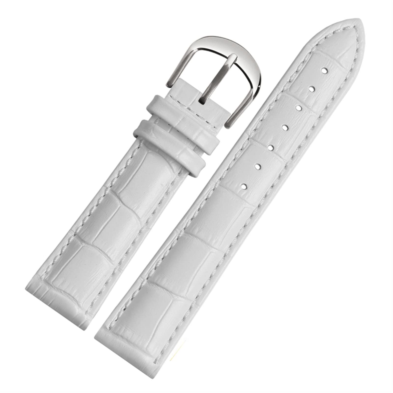 Bracelet de montre blanc en cuir pour femme idéal pour accessoiriser vos tenues d'été