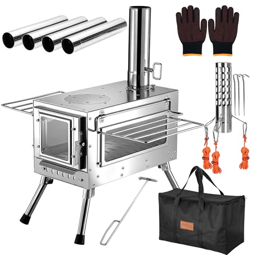 Camping Wood Stove,Wood Burning Tent Stove,Portable Hot...