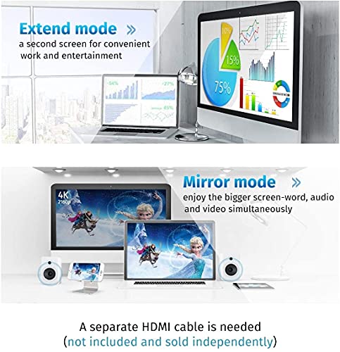 Image of FENTICO DisplayPort (Not USB) to HDMI Adapter, Gold-Plated Display Port to HDMI Converter, DP to HDMI Cord Compatible with Computer, Desktop, Laptop, PC, Monitor, Projector, HDTV (UNI-DIRECTIONAL)