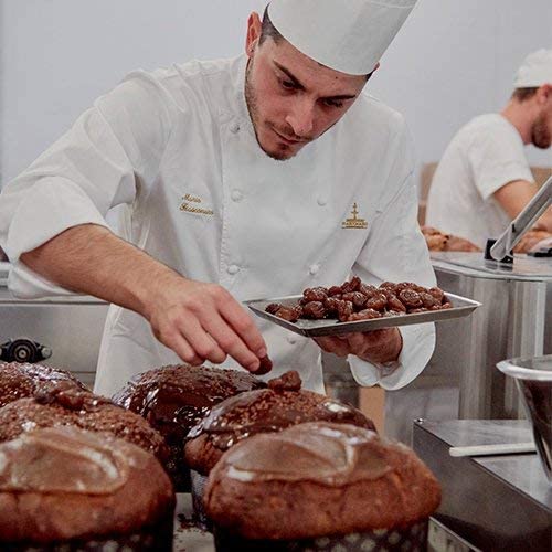 1Kg Dolce&Gabbana Fiasconaro Panettone marrons glacés mit kandierten Maronen und Gianduja Haselnuss in Geschenkbox und Geschenktüte - 3