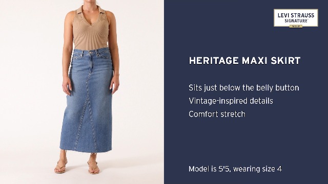Levi Strauss Signature Gold Women's Heritage Maxi Skirt, to the