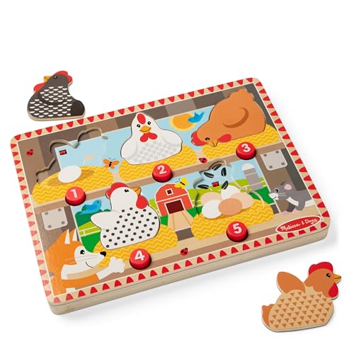 Puzzle en bois épais d'éveil Press N Pop pour les moments de jeu calme à la maison