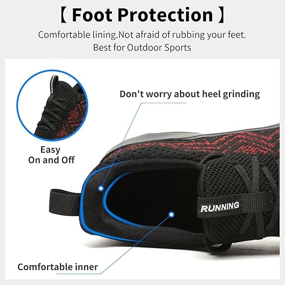 Womens Trainers Gym Running Shoes Lightweight Walking Sneakers Womens Breathable Mesh Sport and Outdoor Tennis Jogging Shoes Air Cushion Slip On Ladies Trainers - Image 5