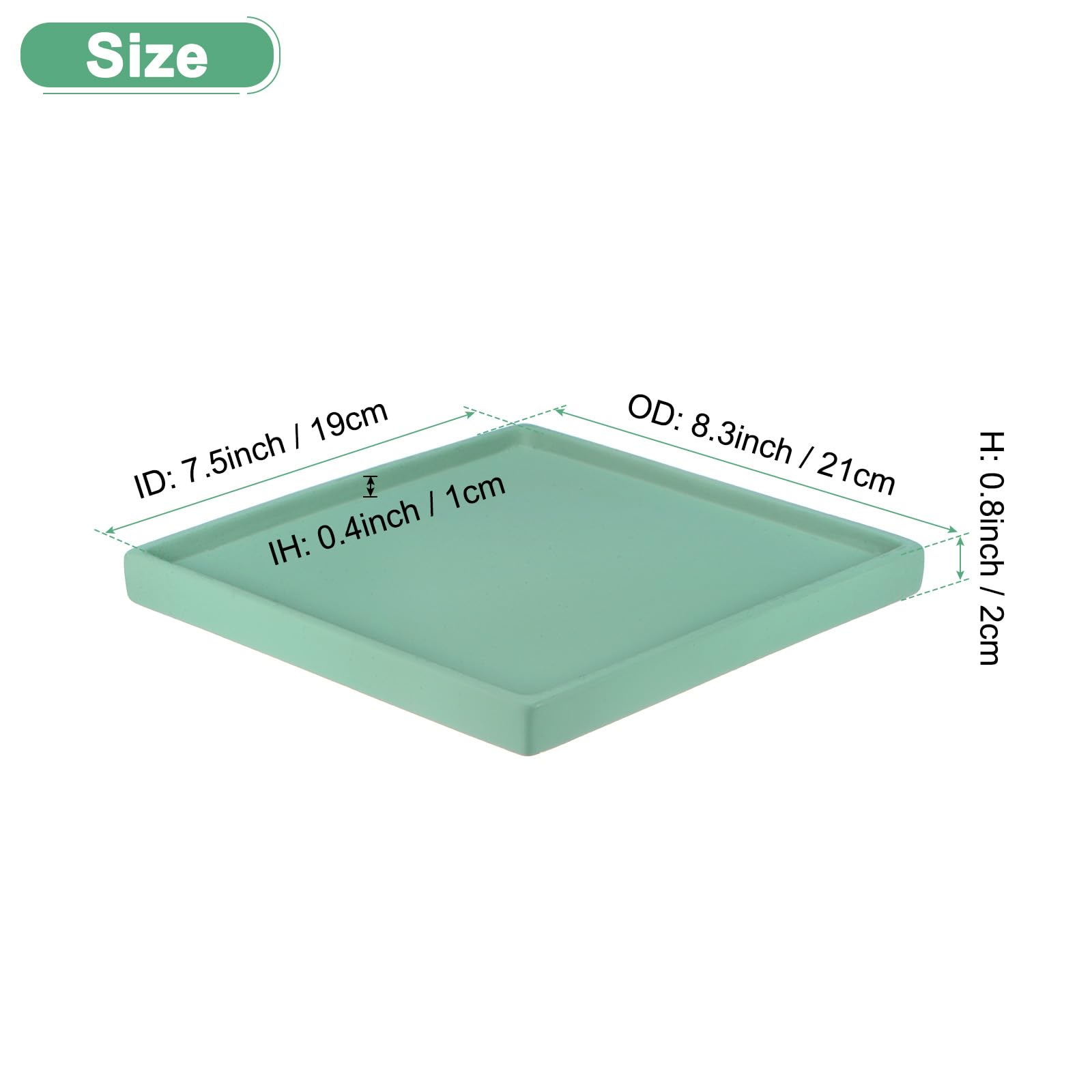 M METERXITY Ceramic Plant Saucer, 8 Inch Plant Water Catcher Tray - Image 2