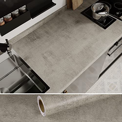 VEELIKE Tapete Betonoptik Grau 40cm×900cm Wandtapete Retro Vintage...