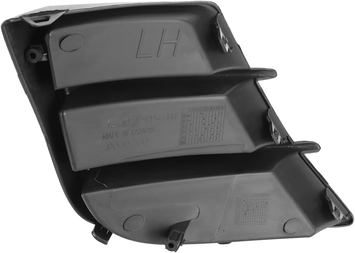 DAT AUTO PARTS Front Left Driver Side Bumper Fog Light Lamp Hole Cover Grille Molding Trim Replacement for 2010-2011 Mazda 3 with 2.0 Liter Engine Black Textured MA1038105 BCW850C21C