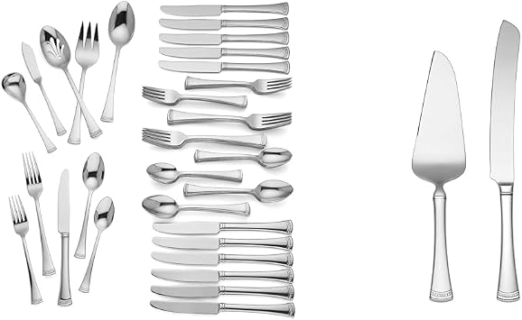 Lenox Portola 65-Piece Flatware Set with 2-Piece Dessert Set