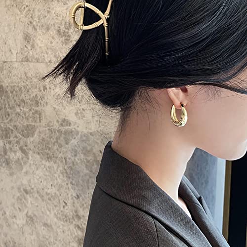 Bijoux à la mode boucles d'oreilles cuivre lisse de qualité