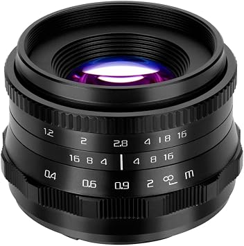E Mount 35mm f1.2 Portrait Lens -Manual Focus for Sony E-Mount Mirrorless Cameras A7IV A7II A7III A7RIII A6000 A6100 A6600 A6400 A6500 A5000 A5100 A6300 NEX 3 5R Black Metal
