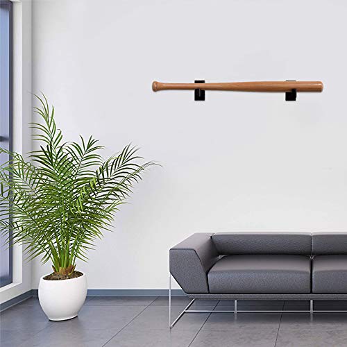 image for HAKZEON 6 PCS Baseball Bat Display Case Holder, Solid Wood Rack Bracke