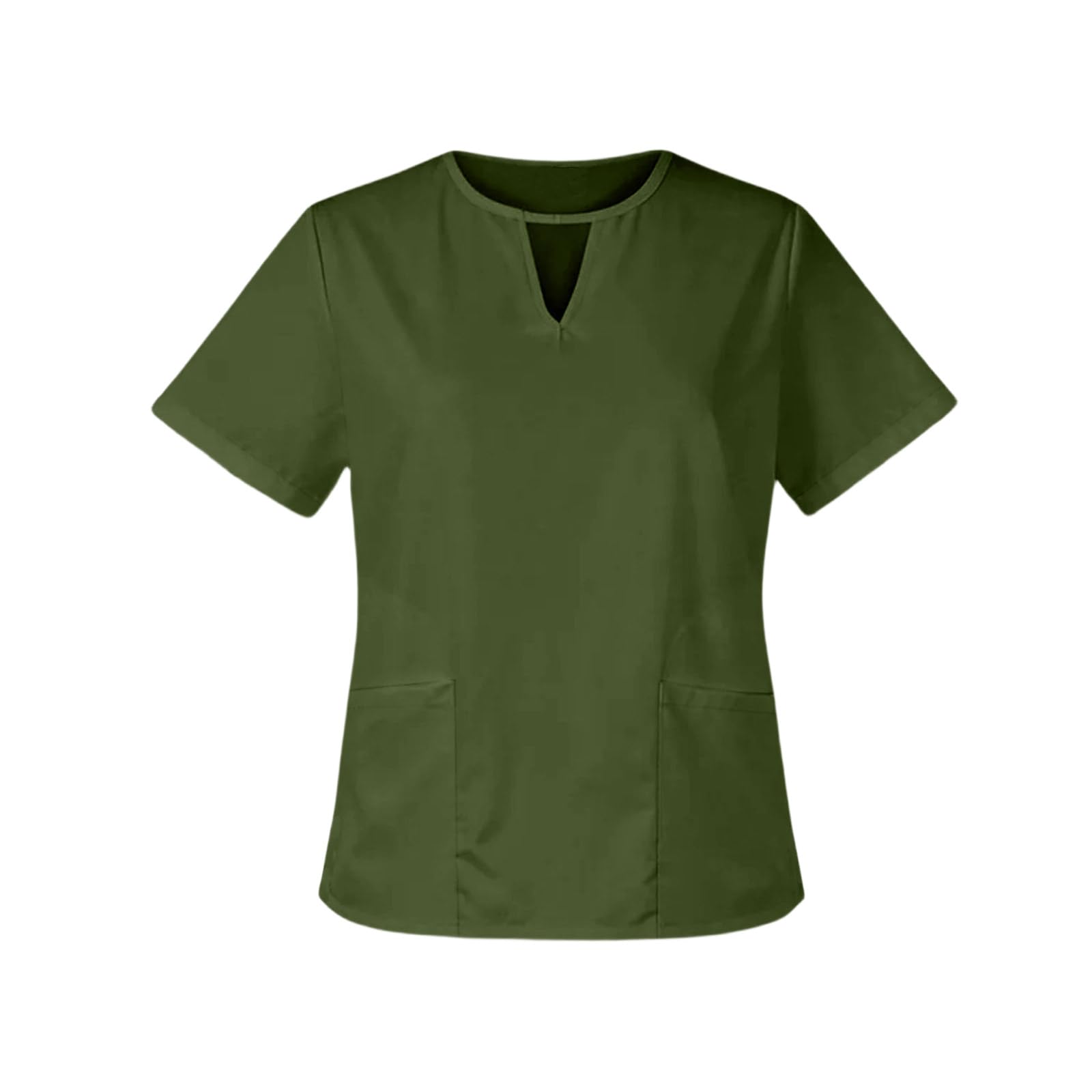 Womens Medical Scrub Tops Soft Stretch V Neck Shirts Work Uniform Easy Care for Women with Pockets