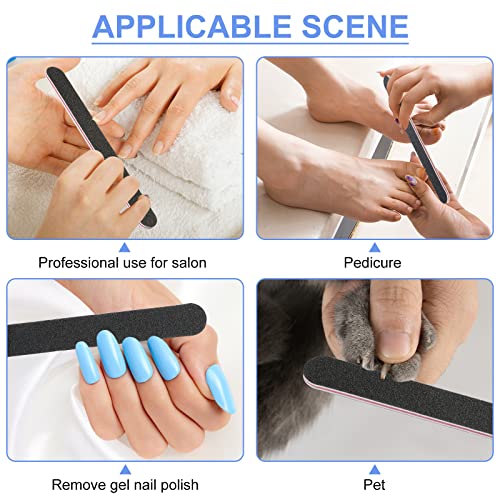15Pcs Professional Nail File 100 180 Grit Double Sided Washable Nail Files, Teuki Fingernail Files Emery Emory Boards For Nails… #TOP5