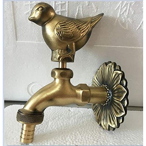 Outdoor Garden Faucet Animal Shape Bibcock Antique Solid Brass Birdie Tap for Washing mop/Garden Watering Animal Faucets