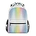 Produktbild MALPLENA Malpela Rucksack mit Regenbogen-Mosaik-Muster, für die Wand, Schultasche, Wanderrucksack