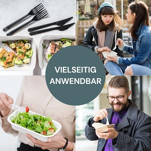Plastikbesteck Logipack Gero wiederverwendbar in schwarz