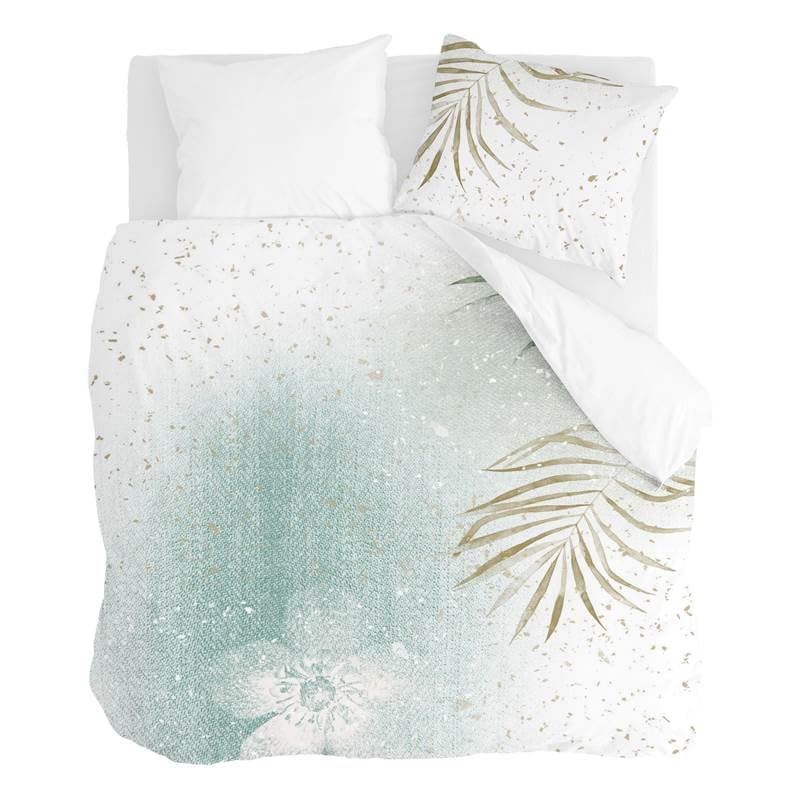 Housse de couette coton 200x200 Walra Painted Nature vert or
