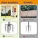 FEED GARDEN String Light Poles for Outside,10FT Metal Poles for Outdoor String Lights, Stand Poles for Deck, Garden, Patio, Wedding, Backyard, Christmas Party 6 Pack