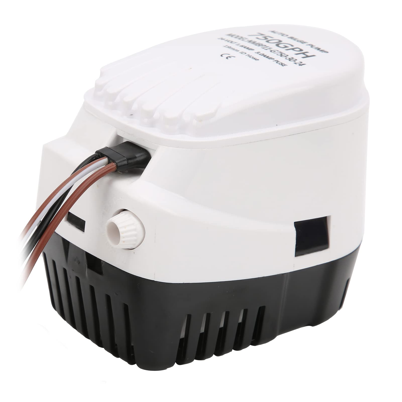 Jiawu Pompa di Sentina, Pompa di Sentina Sommergibile Automatica 24V 750GPH con Interruttore a Galleggiante Incorporato e Protezione Antincendio Dalla Corrosione per Imbarcazioni Marine