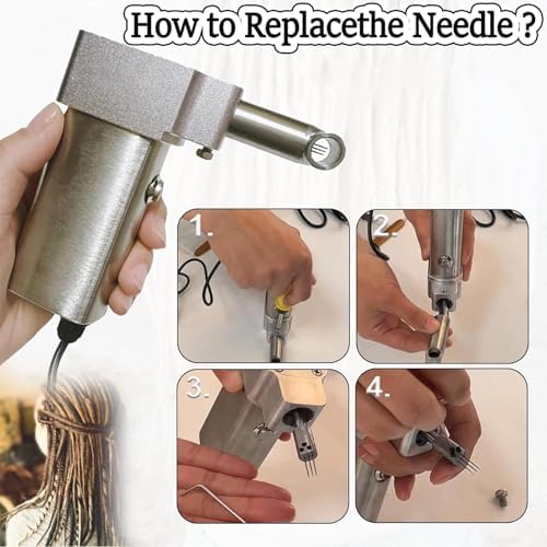 Electric Dreadlock Machine Kit for DIY Braid Hair Extensions - Crochet Twisting & Braiding Tool for Dreadlocks, 6-16mm Adjustable Size, Easy to Use