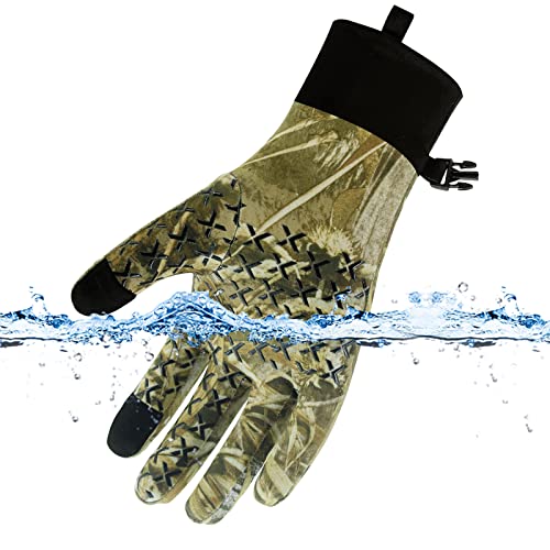 DexShell Wasserdichte atmungsaktive DEXFUZE Ergonomische Außenhandschuhe aus Merinowolle, StretchFit, 3-lagig laminiert, Camouflage Realtree, Unisex X Large Cover