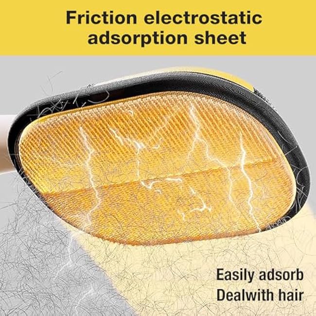 Pet Hair Removal Glove - 2025 Upgraded Electrostatic Pet Hair Remover, Cat & Dog Hair Remover Tool for Couch, Furniture, Carpet, Car Seat, Clothing, Reusable Double Sided Cat Grooming Gloves-xUr9BDdO