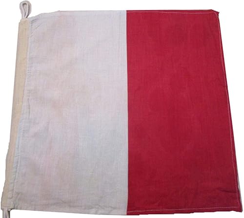 Brass Blessing H - Bandera de señal naval (15.0 x 15.0in, algodón), color azul marino, náutico, barco, yate, marítimo (24)