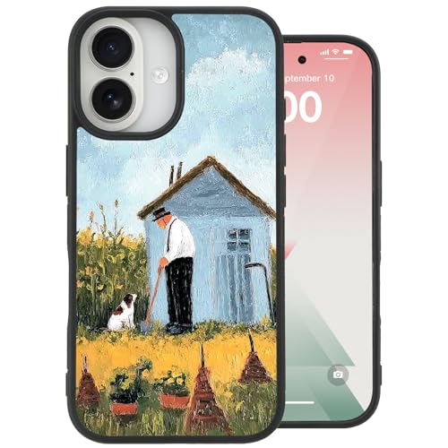 Coque iPhone 16 esthétique petit jardin fleuri pour femmes et filles