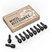 10pcs Black Extended Lug Bolts - 12x1.5, 30mm Shank (Not OEM Length), Cone Seat - Compatible with BMW 128i 135i 318i 320i 325i 328i 335i M3 525i 528i 530i 535i M5 Z3 Z4 E36 E46 E60 E90 E92 E93